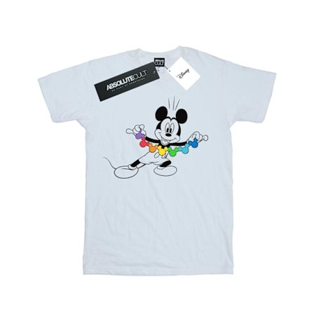 Disney Girls Mickey Mouse Rainbow Chain Bomull T-shirt 3-4 år