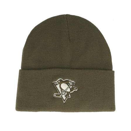 Mitchell & Ness - NHL Vert cuff Bonnet - Pittsburgh Penguins Fashion Basic Knit Olive Cuff @ Hatstore