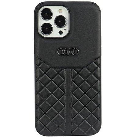 Audi Genuine Leather iPhone 13 Pro / 13 6.1" sort/sort hardcase AU-TPUPCIP13P-Q8/D1-BK