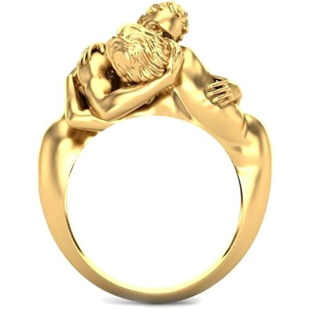 Trendy Love Couple Kissing Ladies Ring Fashion Rings for Women J