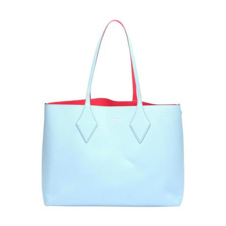 MCM Pre-owned Pre-owned MCM Large Leather Tote with Pouch Blå, Dame Vintage Tasker, Størrelse: ONE Size