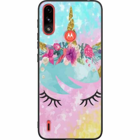 Motorola Moto E7i Power Svart Skal Unicorn Enhörning