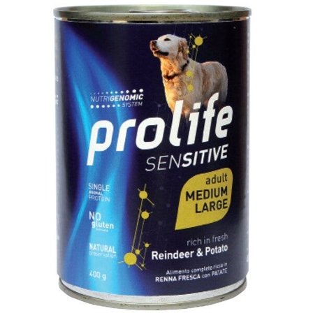 Prolife Sensitive Renne Con Patate Cibo Umido Per Cani Adulti