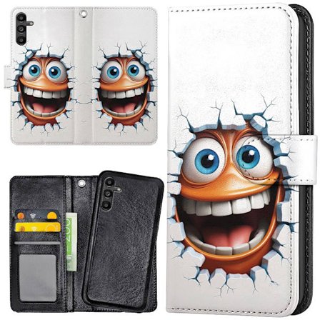 Samsung Galaxy A13 5G/A04s - Plånboksfodral/Skal Emoji