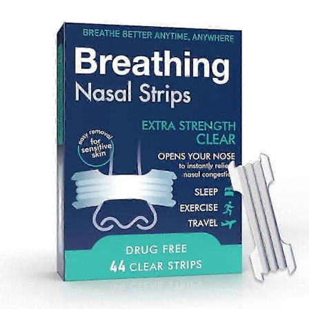 44 Sterke Nesestrips - Klar Ekstra Styrke Nesestoppløsning Sensitiv Hud Bedre Pust Sovehjelp