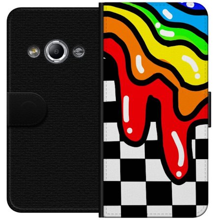 Kompatibelt Lommeboketui til Samsung Galaxy Xcover 3 Abstrakt fargeeksplosjon med rennende regnbuefarger grafisk pop-art-design moderne illustrasjon m