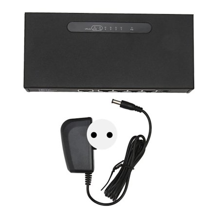 Gigabitin Ethernet-kytkin 78 W 5 porttia RJ45 2500 Mbps 1000 Mbps itseään mukauttava Gigabit PoE -kytkin toimistoon 100-240 V EU-pistoke
