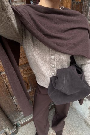 NA-KD Stickad kofta i ullblandning - Koftor & Cardigans - Beige - XL