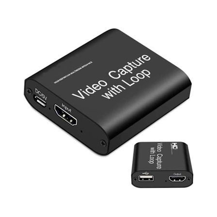 HDMI Video Capture Card med Loop Output 4K HD 1080p 60fps USB 2.0 Live Streaming Capture Card för Videoinspelning av Yemaesre