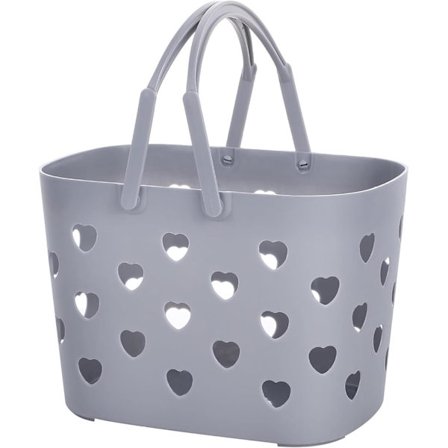 Plastduschkorg, Bärbar Duschkorg Organisatör Stor Kapacitet Duschkorg Behållare med Handtag för Badrum, Kök