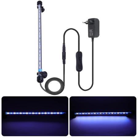LED-akvariebelysning, vanntett LED blå og hvit, 37 cm