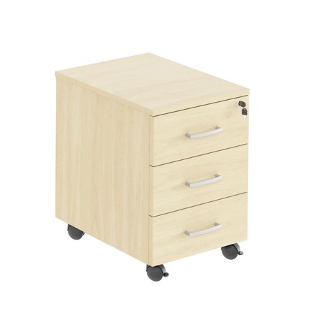 DENORD DESIGN Hurts mobil 3 lådig, djup 450mm björk - Lyreco - Kontorsmöbler och inredning - Bord och hurtsar - Hurtsar