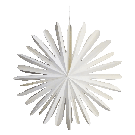 dbkd Julestjerne Paper Flake Hvit 28cm