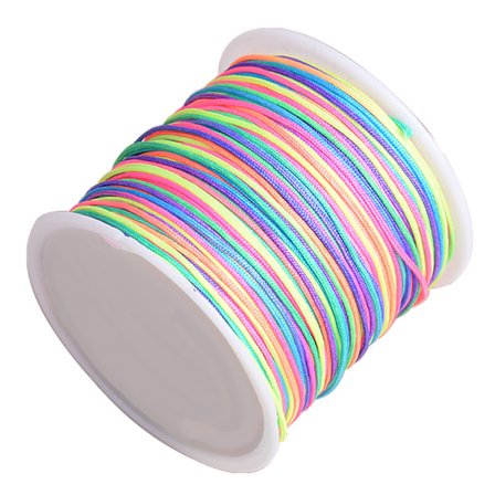 Håndlaget flettet tråd 0,8 mm kryptert fargerik flettet tau armbåndslinje for smykkepynt DIY