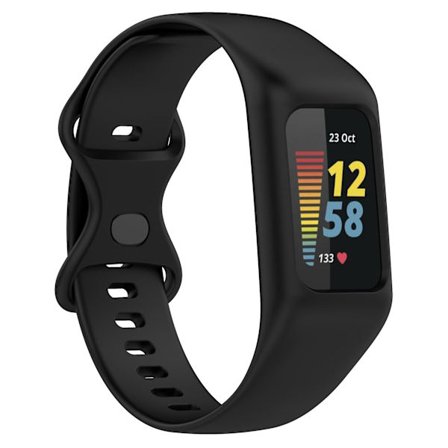 Integrer silikonklokkebånd for Fitbit Charge 6/5/4/3, klokkestropp med deksel