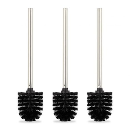 Toalettborste, set om 3, svart