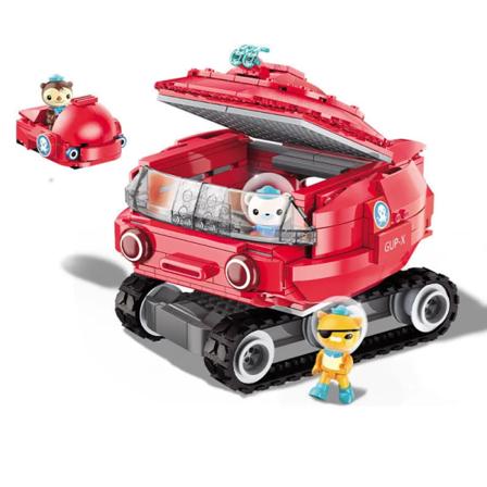 Byggeblokker miniatyrleker blekksprut gup action figurer late leker foreldre-barn spill