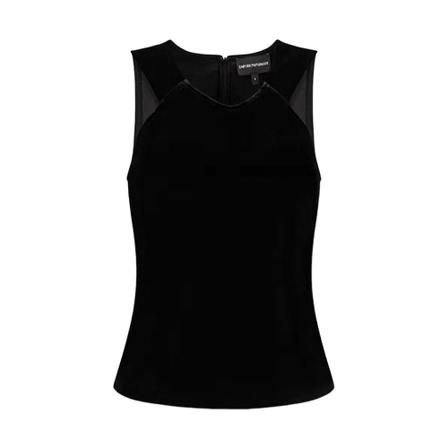 Emporio Armani Sleeveless Tops Sort, Dame