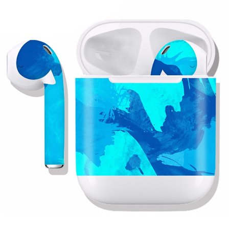 Klistermärke / Sticker för Apple AirPods - Blå