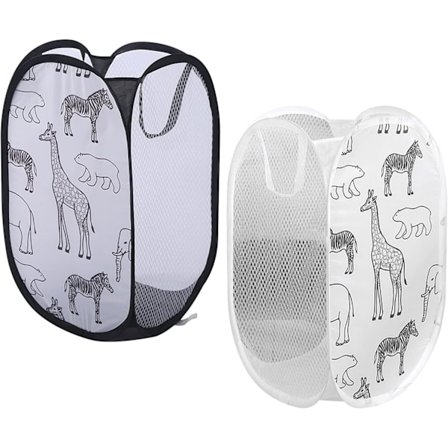 Styck Tvättkorg, Vikbara Tvättkorgar, Tvättsäck, Pop Up Hopfällbar Tvättkorg med Handtag, kompatibel Organisera Barnrum, Leksaker