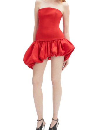 Bardot Alyna Strapless Mini Dress - Red - 38