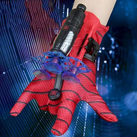 Spiderman-handske med lansering, Barnens plast-cosplay-handske, Hero-lansering-armband leksaker, Excnt present för Spiderman-fans, Barn