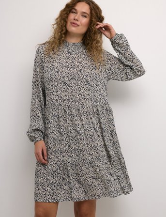 Kaffe Kasally Amber Dress Ls - Grey - 40
