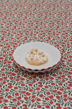 Jotex - Sidetallerken 2-pakke Hvit/rød - BONNIE - Kjøp Tallerkener hos Jotex