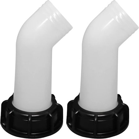 2 kpl tyhjennysputkia mutterilla IBC 1000L, vesisäiliön suuttimen jatkoventtiilin liitäntä, letkun suutin IBC-sovitin vesisäiliö