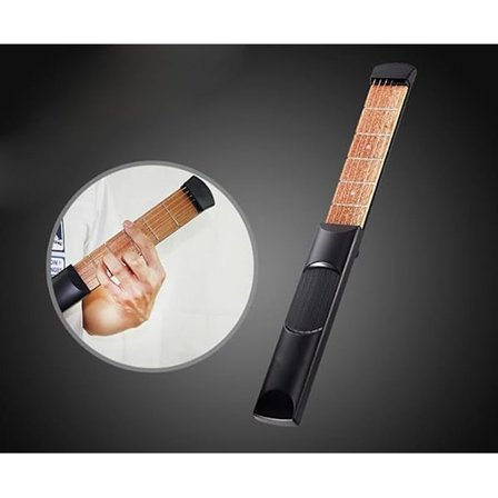 Taskukokoinen kitara, kannettava kitaran harjoittelulaite, kitaran sormen harjoittelu, sointujen harjoitteluväline