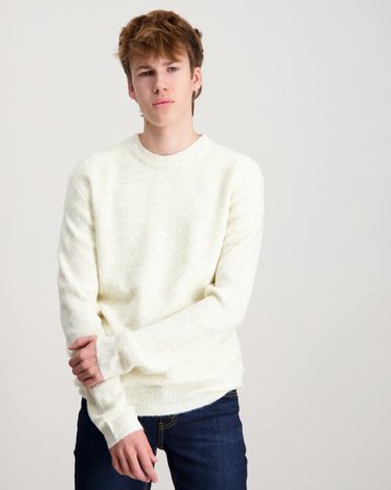 LMTD NLMKLEAVE LS O-NECK KNIT Beige Pulls Garçon - Kids Brand Store