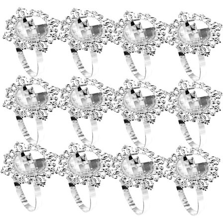 12 stk. Servietringe Servietholdere Dekoration til Bryllup Banket