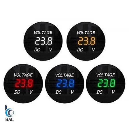 DC 12V-24V LED-panel Digitalt spenningsmåler Display Voltmeter Motorsykkel Bil--