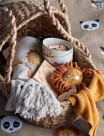 Bloomingville Elvin Comfort Blanket, Brown, Cotton - Brown - 35X35CM