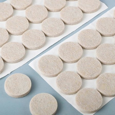 Filt Møbelbensbeskyttere 54 Stk 5mm Tyk Beige 27mm Rund