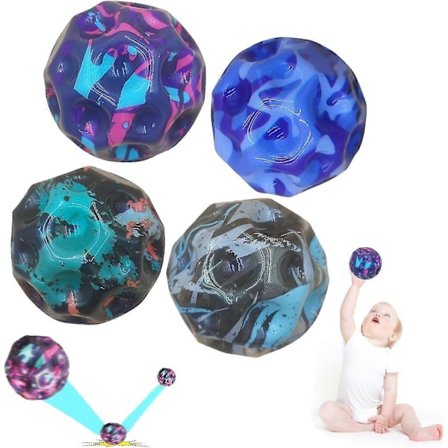 4-pack Astro Jump Ball, Moon Ball Bounce Ball, Hoppboll för Barn, Hög Hopp Hålboll, Moon Ball, Lava Ball Partypresent