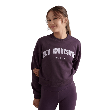 aim'n Midnight Plum Young Varsity Sweatshirt Överdelar Dam Lila 158/164