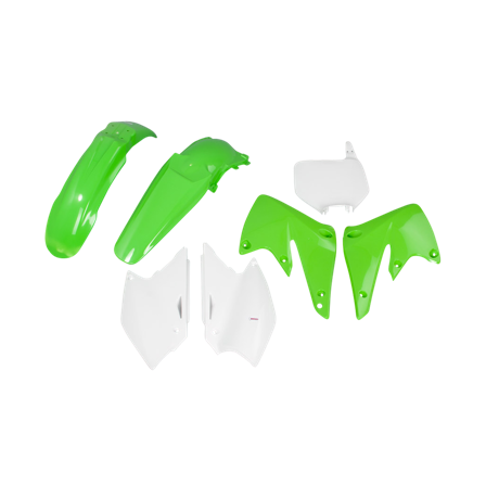 Kit Plastiche Rtech Verde-Bianco - Kawasaki KX 250F 2004-2005