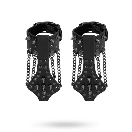 Ouch! Skulls and Bones - Handbojor med Nitar & Kedjor - Vuxen.se - BDSM handbojor, fetish handklovar