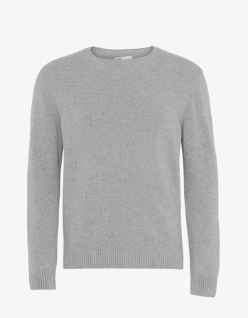 Classic Merino Wool Crew - Heather Grey - XL
