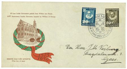 Holland 1950 - NVPH E3 - FDC - Med adresse