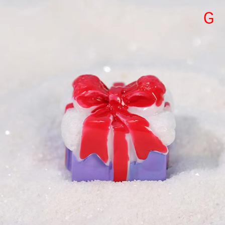 Christmas Resin Micro Landskap Miniatyr Ornament Hem Trädgård