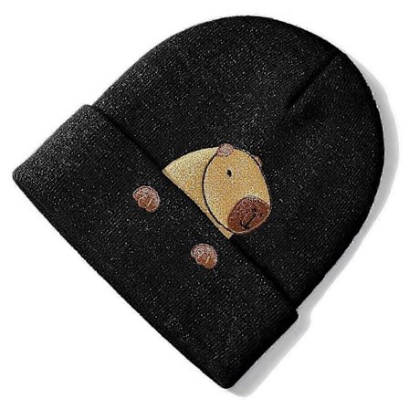 Lune Capybara Design Beanies Komfortabel og Myk Vinterlue for Utendørseventyr, Gruppeaktiviteter og Avslapping Innendørs Flerfarget[D]