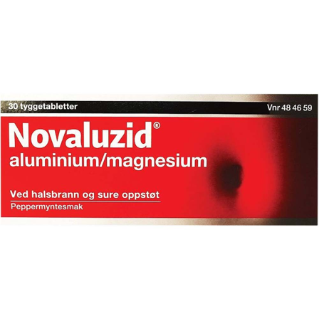 Novaluzid Tyggetabletter Peppermyntesmak 30 stk