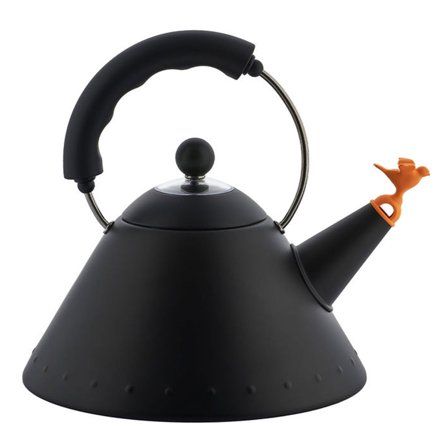 Alessi Viheltävä vedenkeitin 2 litraa, musta