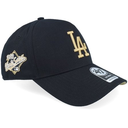 47 Brand - Negro adjustable Gorra - Los Angeles Dodgers Lad Sure Shot Tt Cotton Mvp Dt Black/Gold Dad Cap @ Hatstore