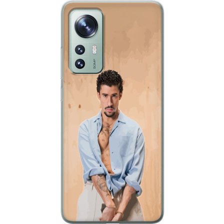 Kompatibel Mobilcover til Xiaomi 12 Bad Bunny Super Bowl-inspireret grafik med NFL-trofæ og San Francisco-bro i sportdesign