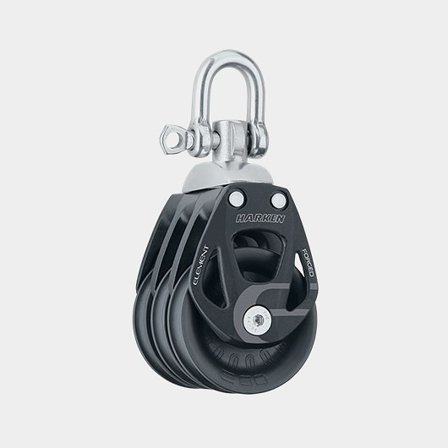Harken 60mm Aluminum Element Triple Block - Swivel (6272)