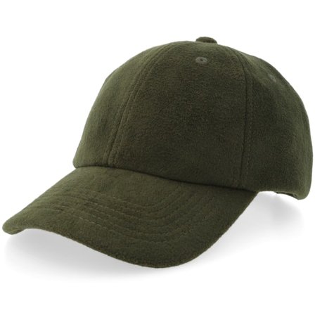 Equip - Green unconstructed Czapka Z Daszkiem - Wool Olive Dad Cap @ Hatstore