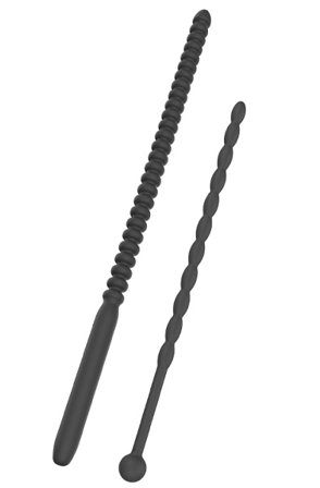 Kjøp 2-pcs Ribbed Penis Dilator Set - Dilatorpakke | God pris